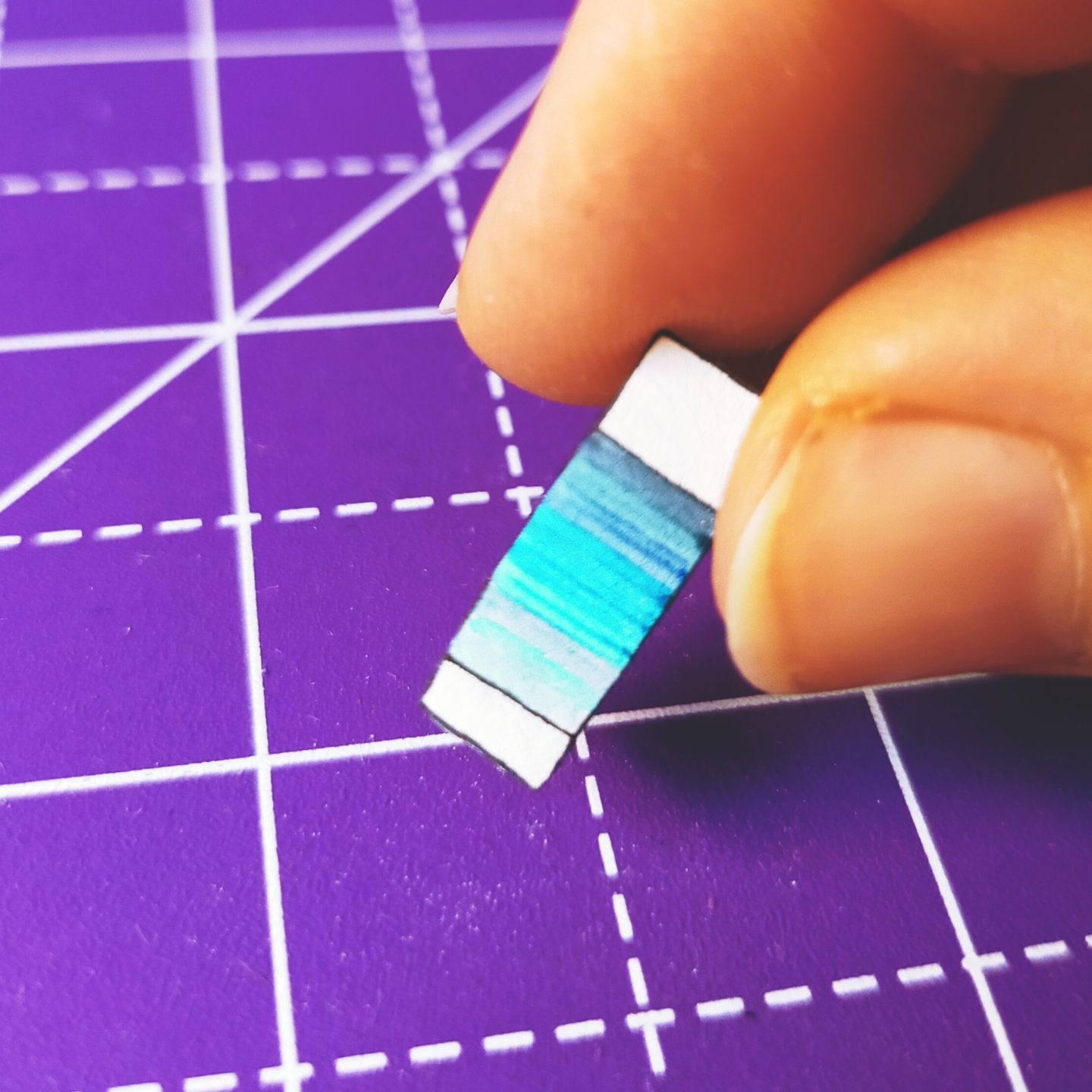 Blue Wool Card Mini Pin